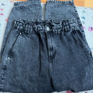 Zara Paperbag Black Jeans